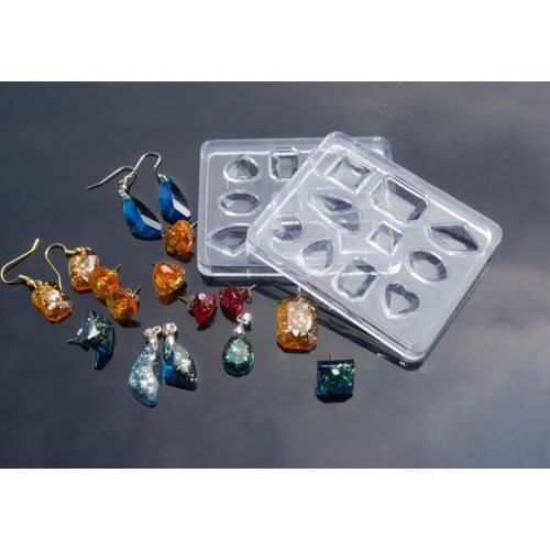 DIY jewelry tool synthesis Silicone mould round oval square drop pendant earring mold handmade craft decoration epoxy resin mold
