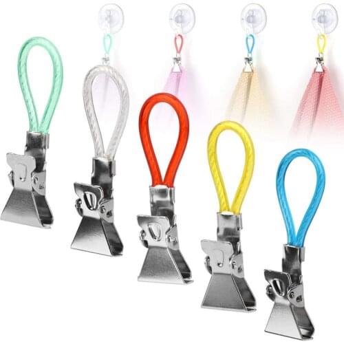 Pegs Household 5pcs Towel Hanging Clips Clip On Hooks Loops Hand Towel Hangers Hanging Clothes Pegs Kitchen Bathroom Organizer