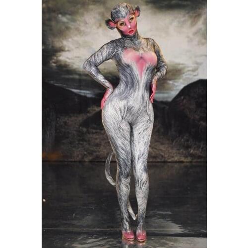 Performance Clothes Monkey jumpsuit halloween cosplay party girl stage dance wear