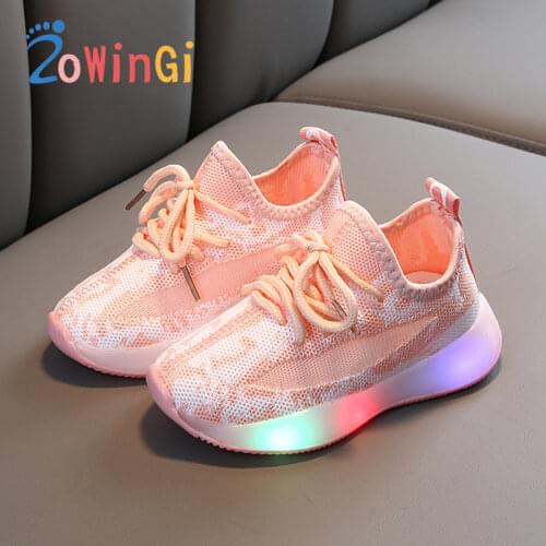 Size 21-30 Light Up Shoes Sneakers for Toodlers Girls Anti-Slippery Sneakers buty led damskie Shoes for Kids Boys with Light