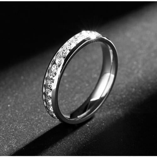 MANGOSKY JR2075 4MM Never Fade 316l Stainless Steel Ring for Women