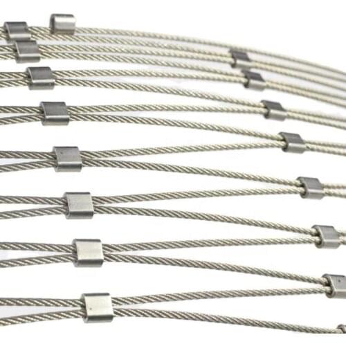 Metal plants climbing trellis for vines supporting/Inox cable mesh for green wall application/flexible rope mesh