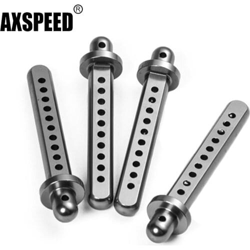 AXSPEED 4Pcs Metal Aluminum Car Body Shell Column Post Mount for Axial SCX10 1/10 RC Crawler Car Upgrade Parts
