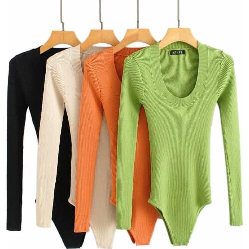 Momoluna Women's Long Sleeve Bodysuits