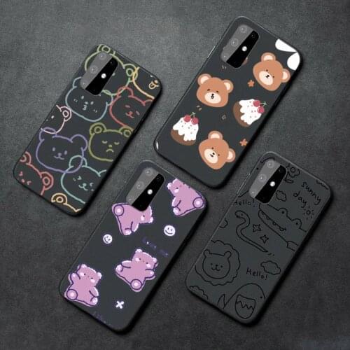 Cartoon cute animal bear frog rabbit Phone Case For Samsung A21S A32 A51 A52 A71 A50 A12 S10 S20 S21 Plus Fe Ultra