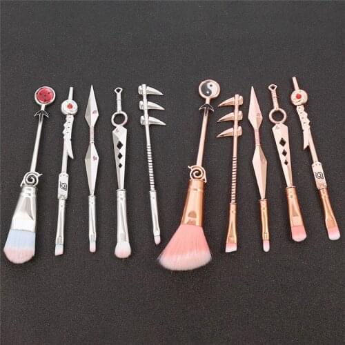 Hot Cosplay Anime Makeup Brushes Set Sharingan Symbal Powder Foundation Blush Blending Eye shadow Lip Cosmetic Pincel Maquiagem