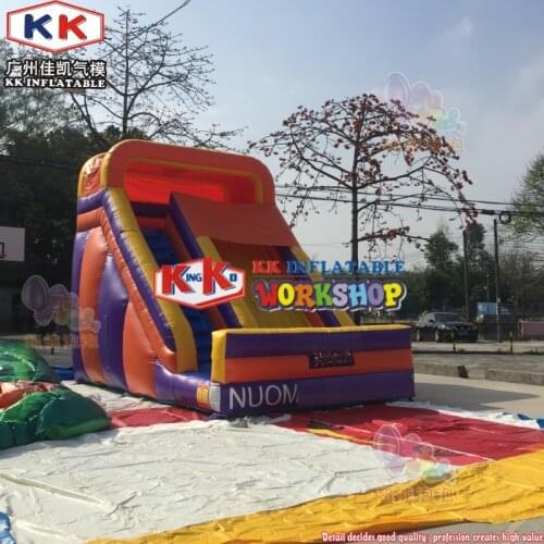 New Style Colorful Inflatable Slide, Custom Made 6X4X5m Funny Bouncy Dry Slides