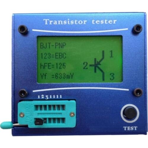 New LCR-T4 Transistor Tester ESR Meter Mega 328 Transistor Tester with Blue Case
