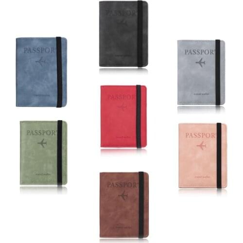 RFID Blocking Travel Passport Card Cover Holder PU Leather Protector Organizer