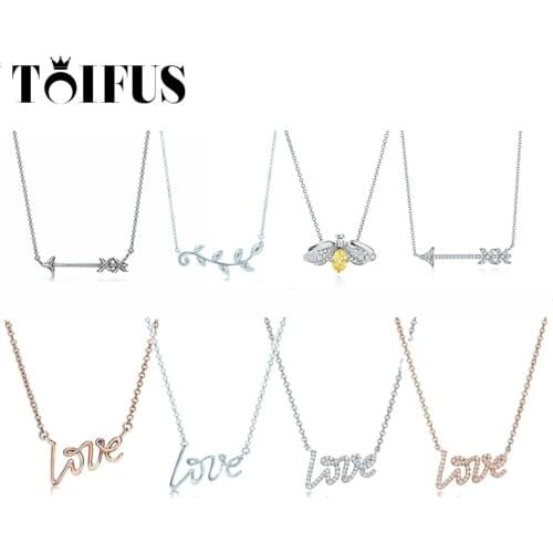 TTFF Original Charming Necklace Leaf Arrow Key Shaped DIY Necklace Pendant Jewelry Trendy Fashion Girl Woman Jewelry