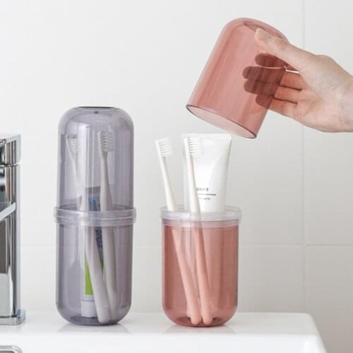 Portable Wash Cup Set Outdoor Travel Camping Toothbrush Storage Organizer Case Bathroom Accessories Mouthwash Cup Dental Kit