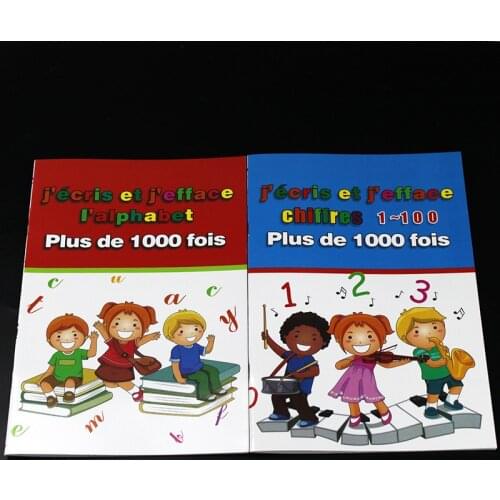 2 Pcs Age 3-8 French Copybook For Calligraphy Childrens Handwriting Practice Book Kids Painting Learning School Students Books