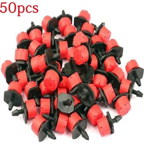 50pcs Adjustable Micro Drip Irrigation System Watering Sprinklers Plant Emitter Drippers Garden Barb Watering Tools