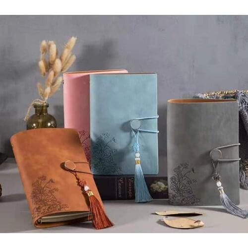 Retro hand ledger ethnic style small fresh notebook tassel hand ledger loose-leaf student diary notepad