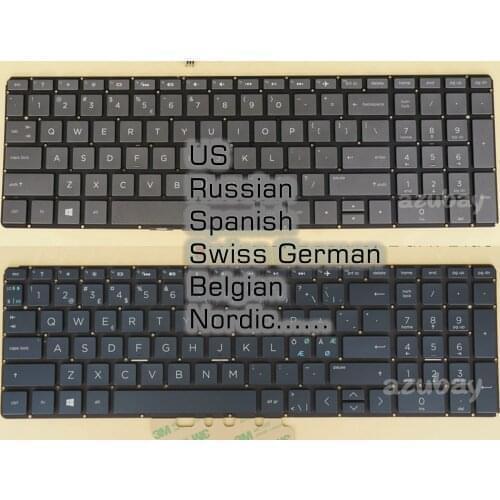 US Russian Spanish Swiss German Belgian Nordic Keyboard for HP Spectre 15-df0000 15-df1000 NSK-XNHBQ NSK-XNJBQ NSK-XNKBQ Backlit