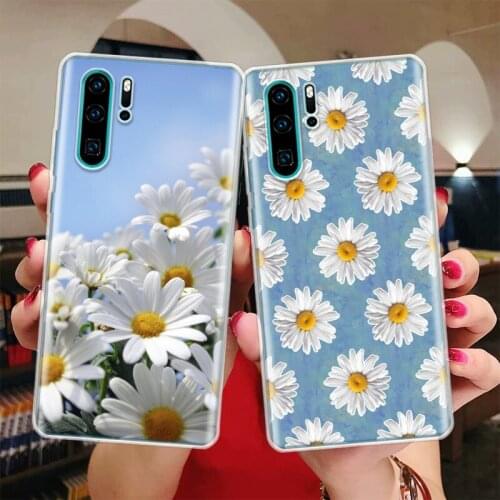 Daisy Daisies Art Floral Silicon Phone Case For Huawei Honor 10 9 20 Lite Y5 Y6 Y7 Y9 9X 8X 8S 8A 7X 7A 7S Pro + 10i20i Coque