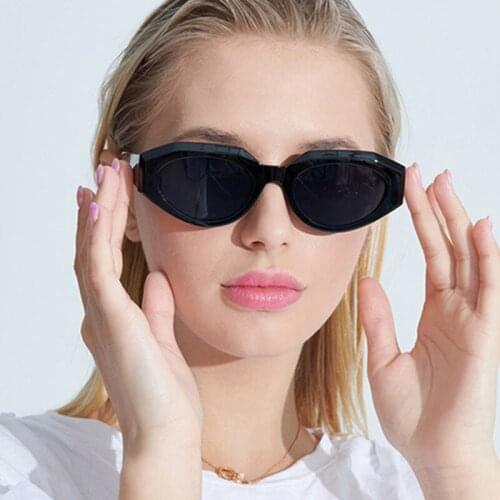 Retro Cat Eye Sunglasses Bulk Polygon Small Box Womens Vintage Sunglasses Anti Blue Ray Photochromic