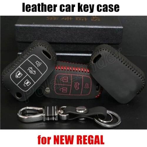 Only Red Car key case fit for BUICK NEW REGAL car key case Hand sewing car key cover DIY car styling Genuine quality leather