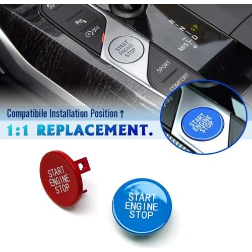 Replace BMW 1 2 3 4 8 Series G20 G22 G14 G05 G06 Z4 G29 X5 X6 X7 Car Ignition Button Engine Start Stop Switch Sticker Cover Trim