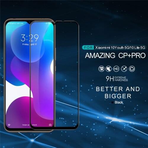 NILLKIN Fully Covered CP+PRO Tempered Glass Screen Protector For Xiaomi Mi 10 Lite 5G/Redmi 10X Pro 5G Mobile Phones