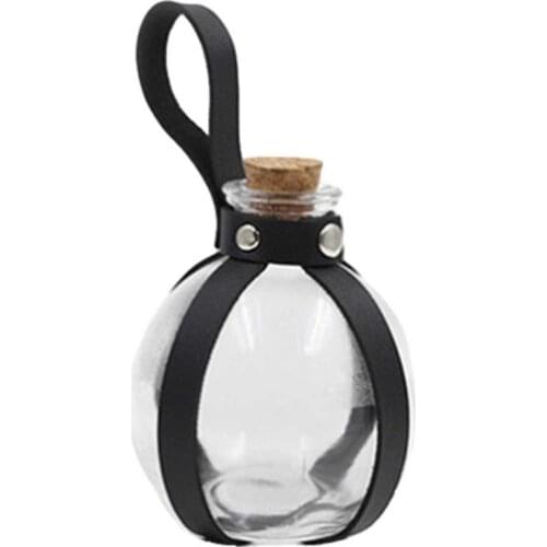 Witch Wizard Magic Cork Bottle With Leather Holder Lovely Potion Flask Holster Potion Bottle Garter Accessory For Women Men