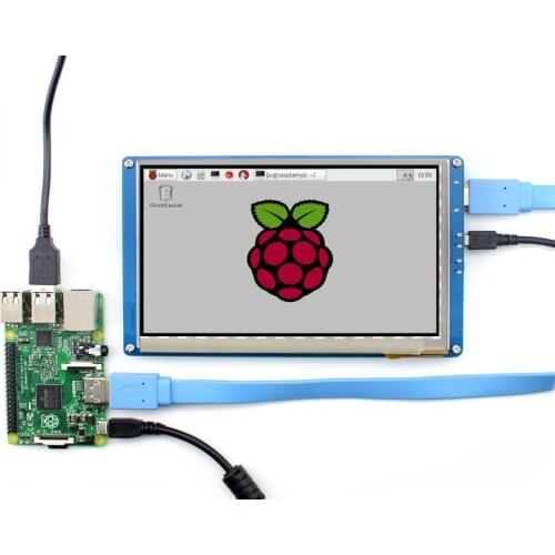 Raspberry Pi 3 Model B+ 7 inch HDMI LCD Display Module Support Raspberry Pi 3 Banana Pi Beaglebone Black USB Touch Control