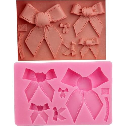 1Pcs Knot Silicone Mold Bow Chocolate Tool Cake Sugarcraft Cake Decorating Tools,Fondant Molds Cake Border Mould
