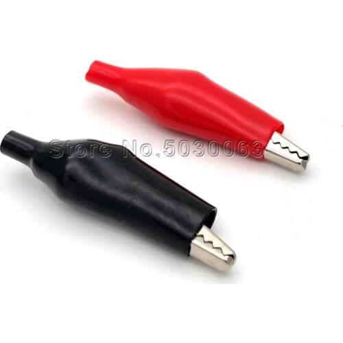 10pcs/lot Red/black Crocodile clip small/medium/large size power test sheath electronic experiment DIY Make clamps