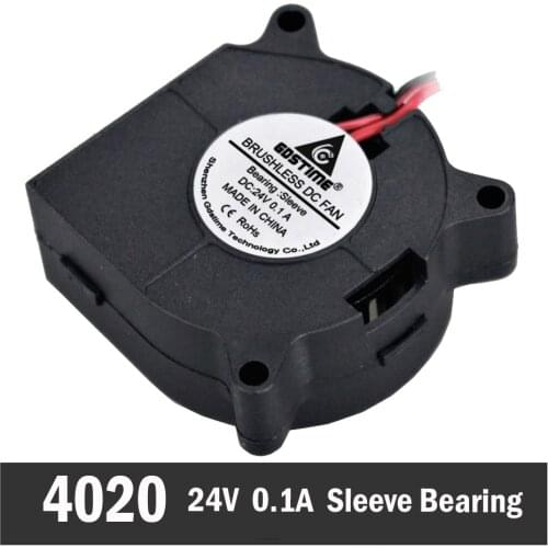 100PCS Gdstime For 3D Printer Accessories Blower Fan 40mm 40mm x 20mm DC 24V Brushless 0.1A 6000RPM Cooling Cooler Turbo Fan