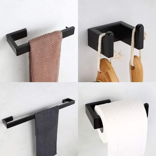 304 Stainless Steel Towel Rack Set Bathroom Accessories Set Clothes Hook Paper Towel Rack Towel Ring for Bathroom Hardware Set