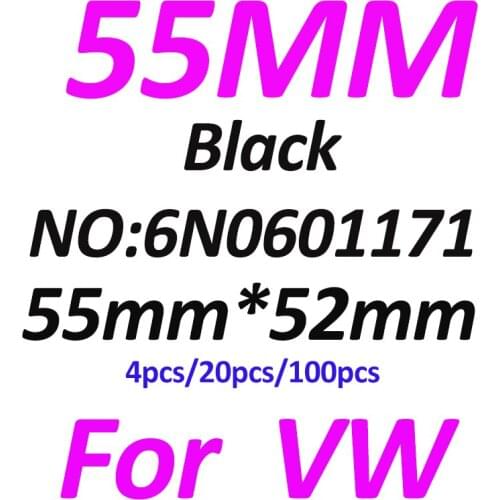 55mm 6N0601171 4pcs Auto Car Wheel Rim Center Cap Wheel Hub Cap Cover Auto Covers Emblem for Passat B6 B7 CC Golf MK5 MK6 Tiguan