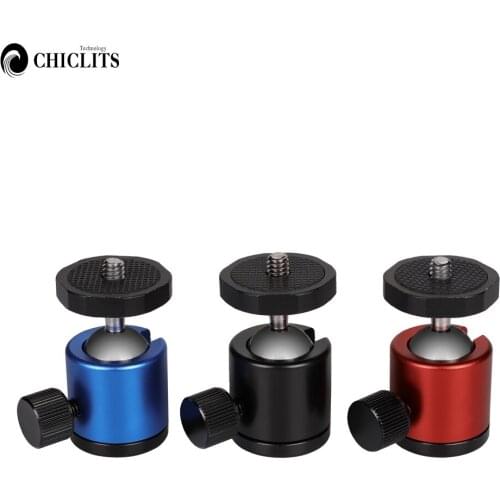 1/ 4" Screw Ball Head Ballhead Mount Tripod Head Mount Adapte 360 Rotating for Gopro 7 6 5 4 3 2 1 Canon Nikon Sony DSLR