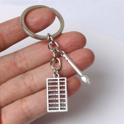 Fashion Accounting Tool Abacus Key Chain Pen Metal Keychain Pen small abacus feng shui keychain Accounting Gift