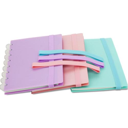 3Pcs/Set Colorful Silicone Elastic Rubber Bands for A5 Notebook Multi-function Useful Notepad Wrapping Bands Strap Book Tie Rope