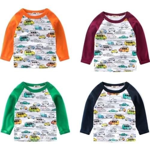Childrens Cotton Long Sleeve T-Shirt Baby bottoming shirt boys' girls' clothes childrens autumn childrens wear new 3t-8t