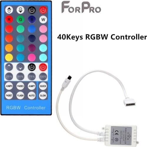 DHL 100pcs DC12V 40Keys IR Remote RGBW Controller for SMD 3528 5050 RGB LED Strip Lights