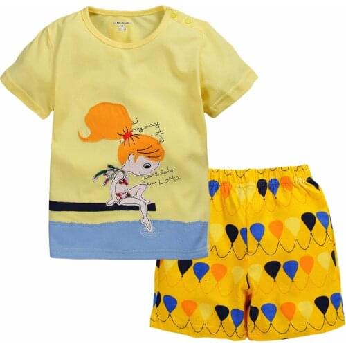 Embroidery Baby Girl T-Shirt Pants Suit Fashion Children Summer Outfits Soft Kids Jersey Blouse Girl Dress sport suit