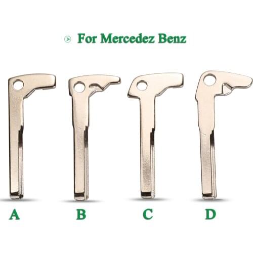 Bilchave For Mercedez Benz BGA Chrome C Class Insert Fob Remote Car Key Blade Uncut Blank Blade Replacement