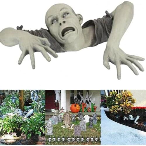 Creative Painted Wall Ornament Personalized Resin Statue Halloween Props for Home Garden Courtyard Decoration B99