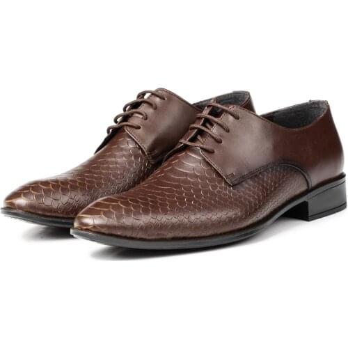 Ducavelli Croco Genuine Leather Men 'S Classic Shoes