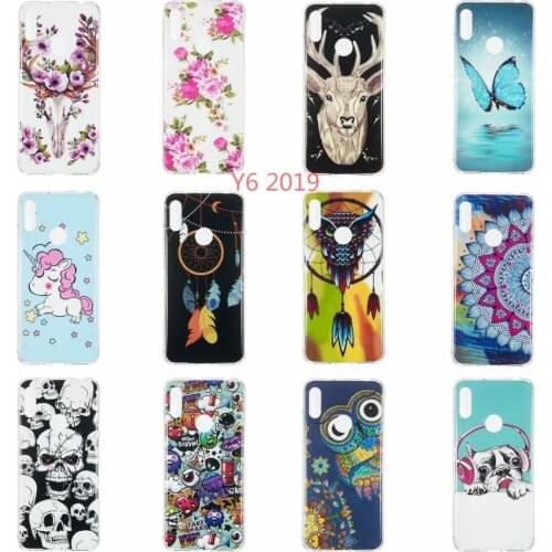 50pcs/lot Cartoon Pattern IMD Soft TPU Case with Noctilucent For Huawei P30 Lite P30 Pro P30 Y7 Y6 2019 Mate 20 Lite Pro