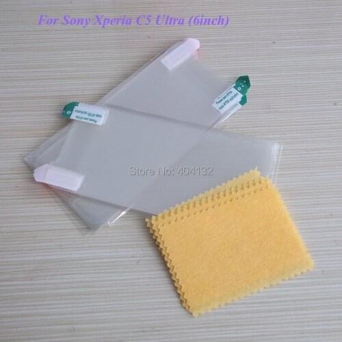 New Clear Cell Phone Guard Screen Protectors For Sony Xperia C5 Ultra Film (500PCS/Lot)