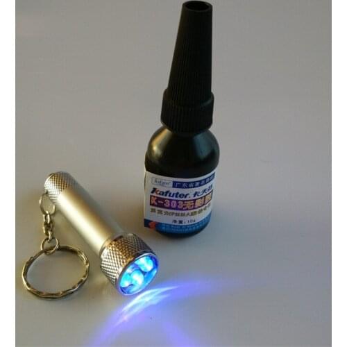 NEW 10g kafuter K-303 UV glue uv curing adhesive Acrylic Transparent plastic Acrylic adhesive