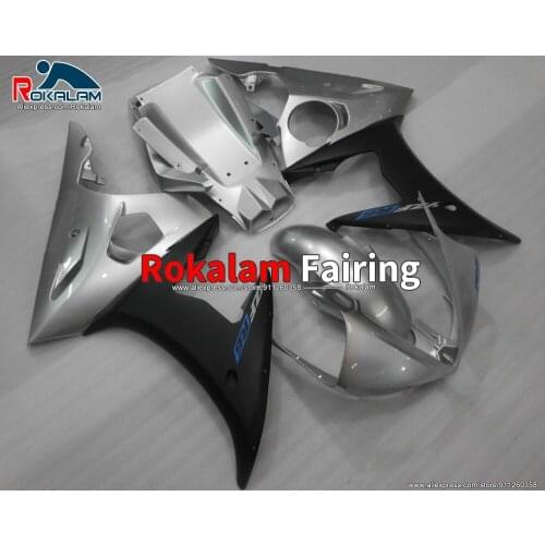 Fairing For Yamaha R6 2003 2004 YZF600 03 04 Black Silver Motorcycle Body Kit (Injection Molding)