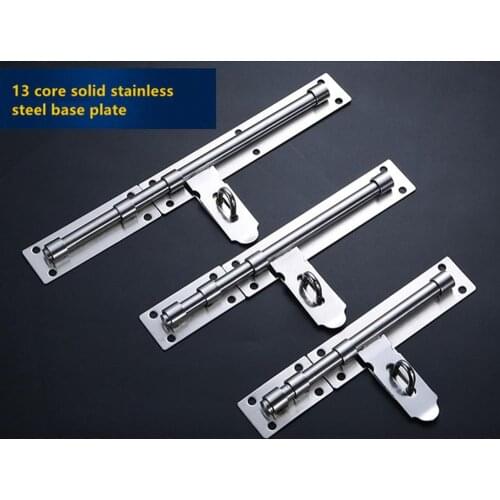 Stainless steel extra large thickening door latch security door bolts mounted padlock door latch wooden door lock lock latch vin