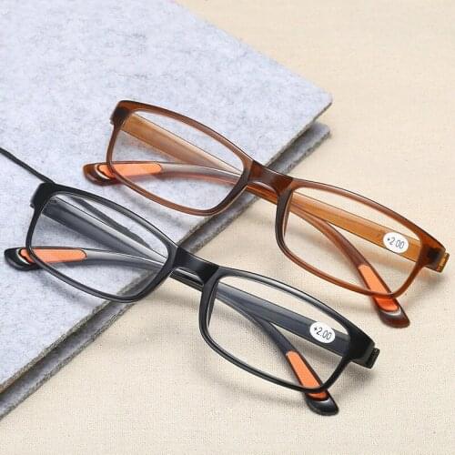 Ultralight Square Reading Glasses Men Women Resin Lens Prebyopia Eyeglasses Presbyopic Eyewear +1.0 +1.5 +2.0 +2.5 +3.0 +3.5 4.0
