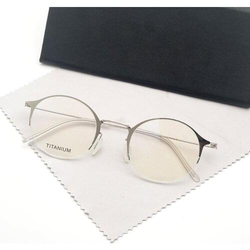 Denmark Prescription Glasses Women/men Ultralight Round Myopia Prescription Eyeglasses Frame Male Optical Screwless Eyewear