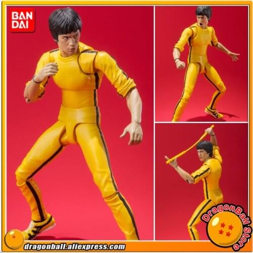 Original BANDAI Tamashii Nations S.H.Figuarts / SHF Action Figure - Bruce Lee (Yellow Track Suit)