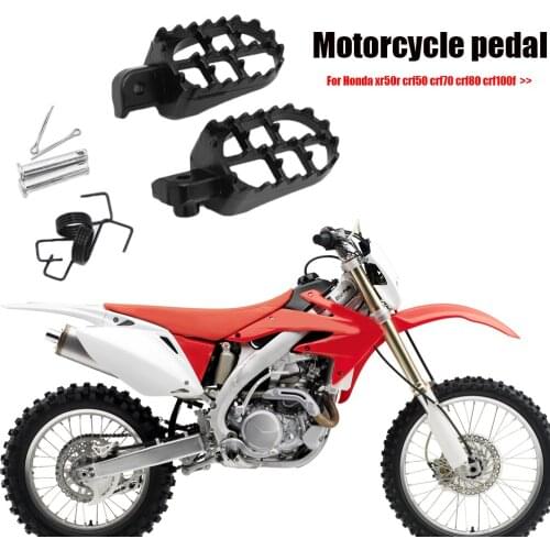 1 Pair 8mm Motorcycle Foot Pegs Pedals Aluminum Alloy Footrests for YAMAHA PW50 PW80 Honda XR50R CRF50 CRF70 CRF80 CRF100F