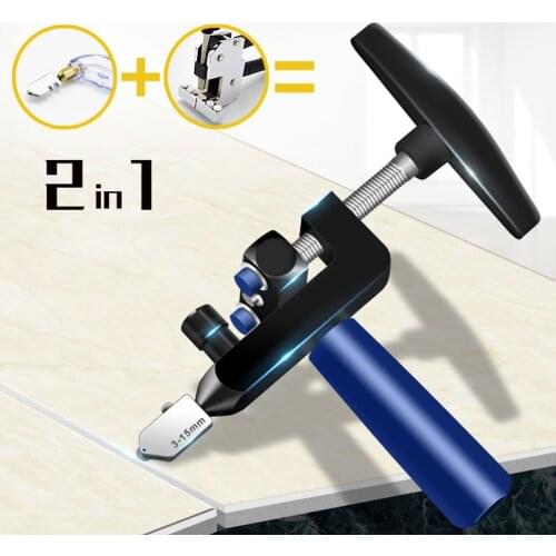 Portable Manual Glass Tile Opener Hand-Held Replacement Cutter Heads Ceramic Tile Glass Cutter Multi-function Glass Cutting Tool